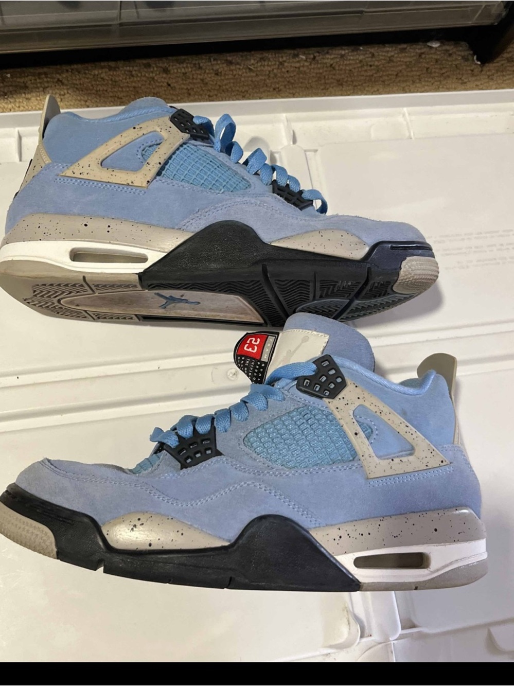 Nike Air Jordan 4 Retro University Blue UNC MENS Sz 7.5 CT8527-400 Shoes